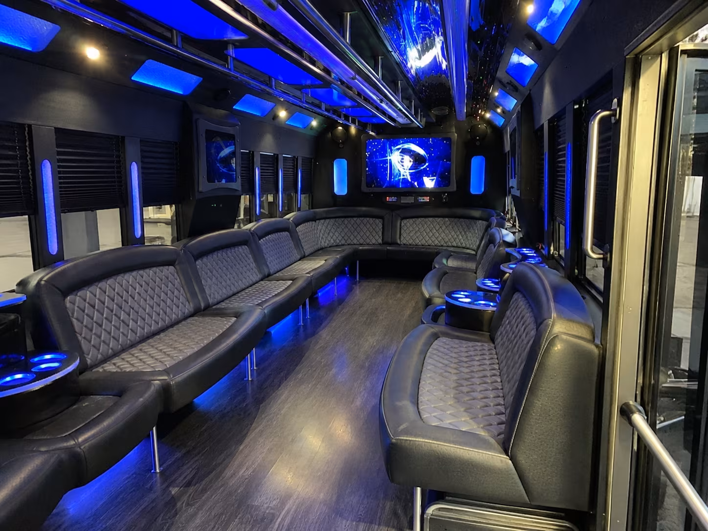 laguna niguel 28 passenger party bus interior