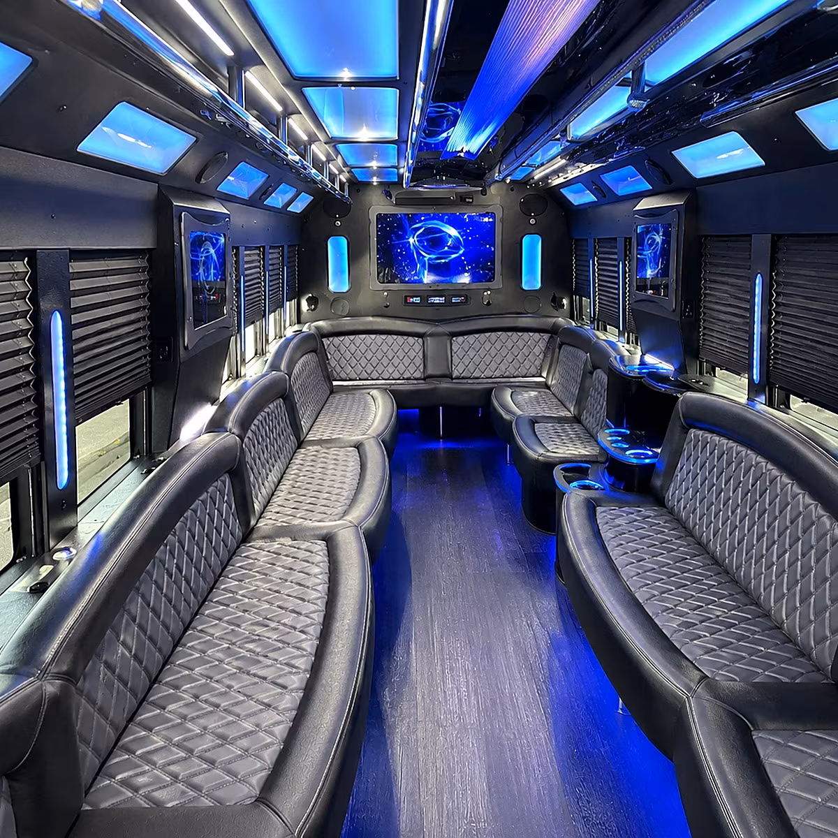 laguna niguel 50 passenger party bus interior
