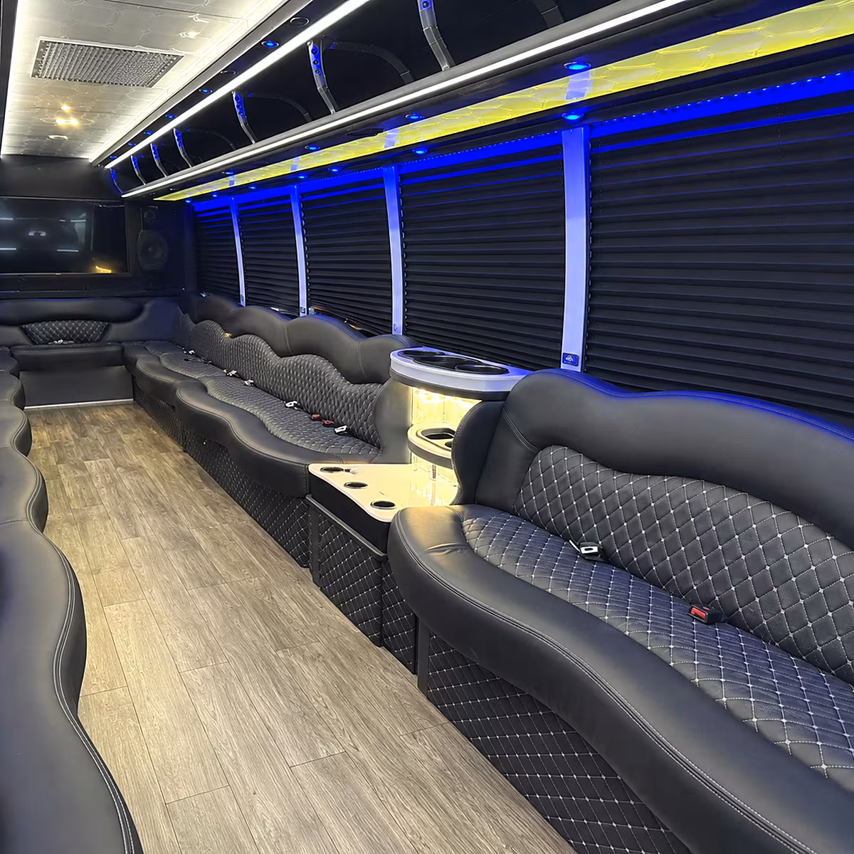 laguna niguel party bus rental interior